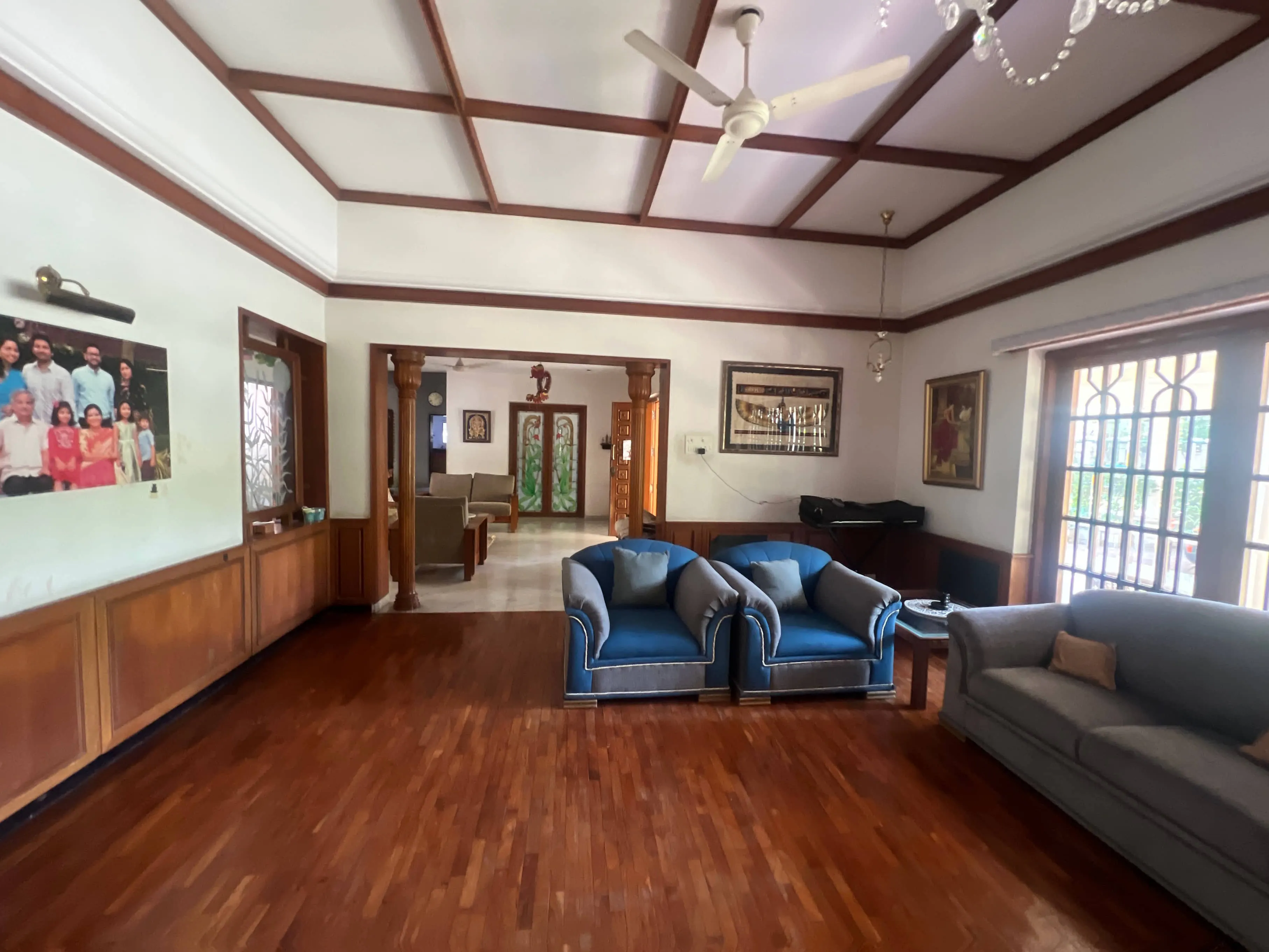 Interior design work by Novelty Spaces showing warm, calm residential spaces in Salem, Tamil Nadu